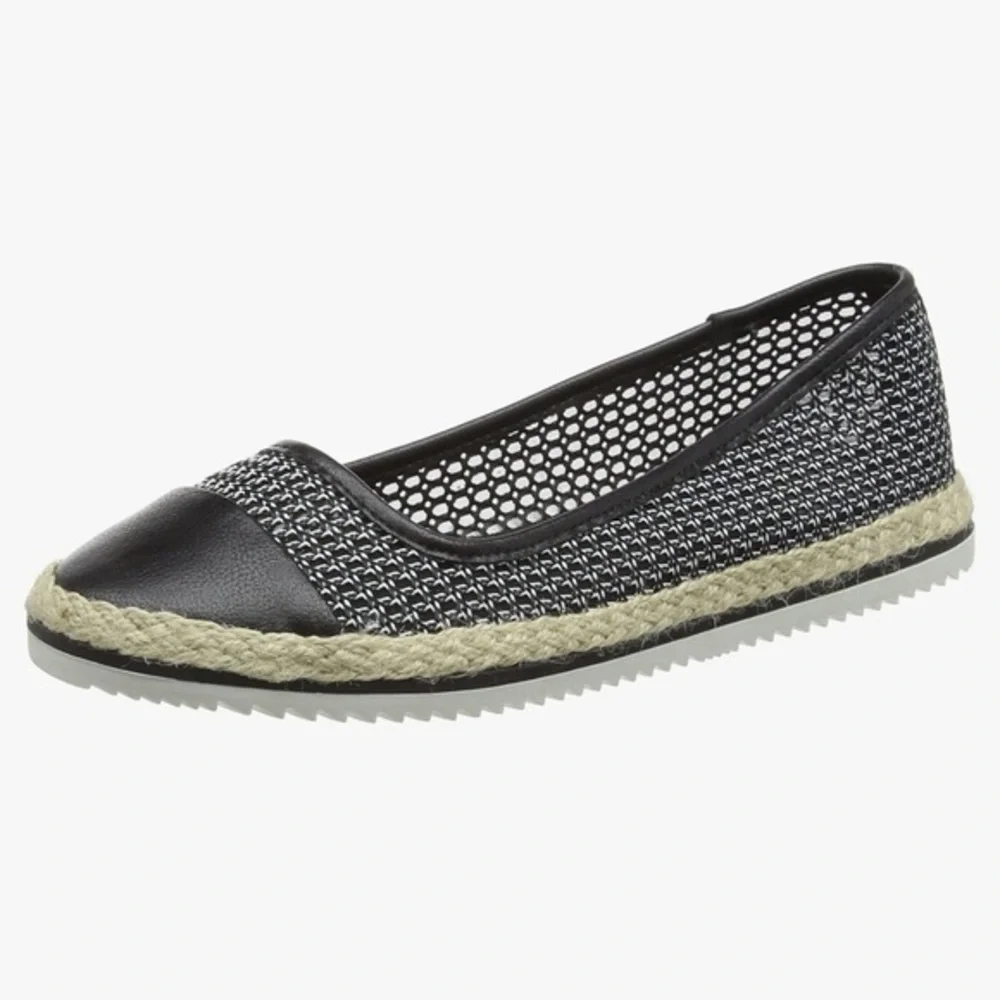 ALDO Black and White Women's Espadrille ballet Flats 8.5